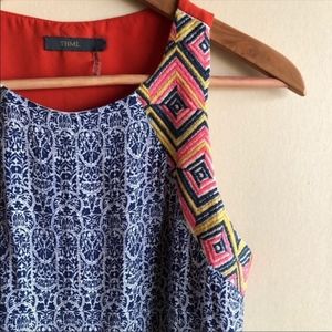 Anthropologie THML Embroidered Boho Tank Top.